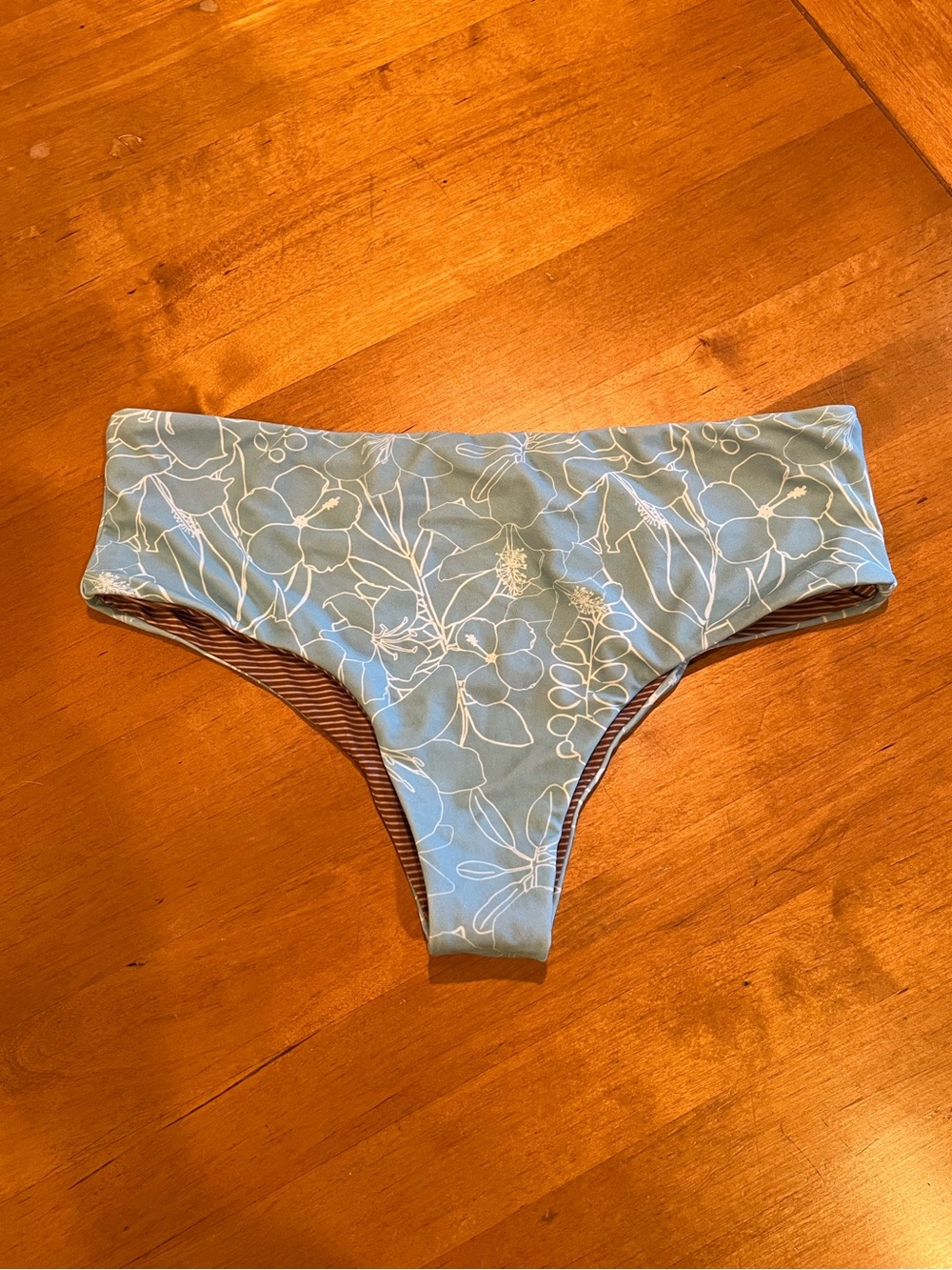 acacia swimwear Light Blue Floral Duke Bottoms ONLY